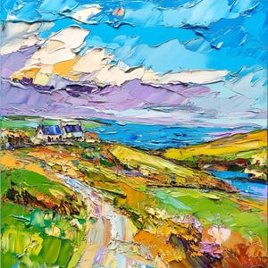 Ireland Landscape Impasto Oil Painting Irish Countryside Original Fine ...