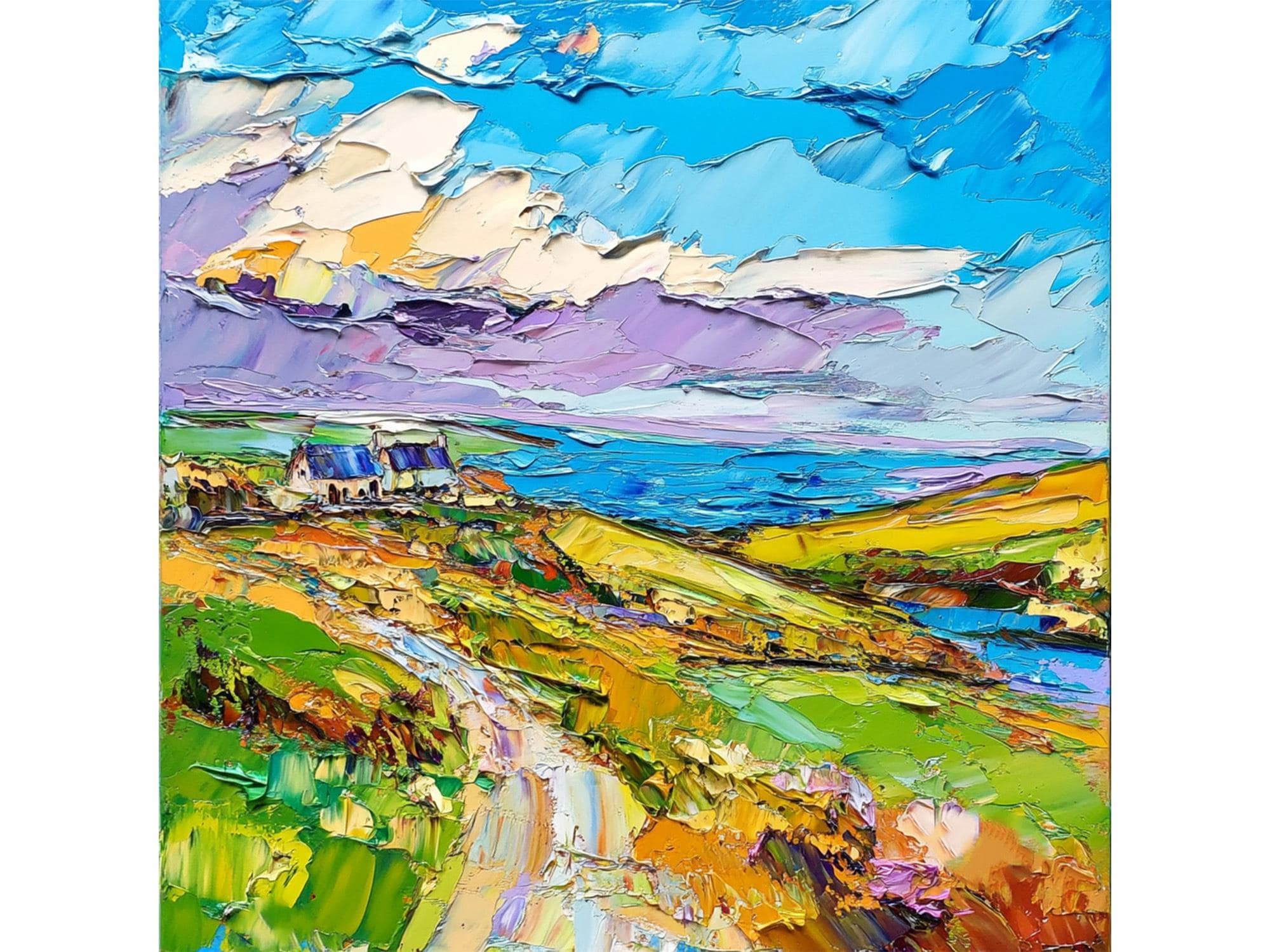 Ireland Landscape Impasto Oil Painting Irish Countryside Original Fine ...