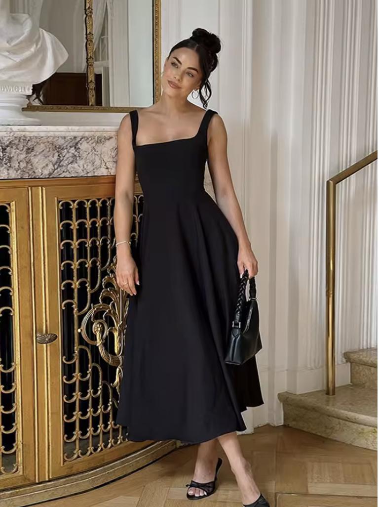 Black and White Maxi Dress: Sleeveless A-line Summer Gown - Etsy