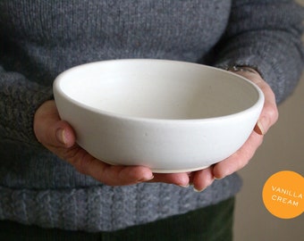 Four small handmade pottery salad bowls glazed in your choice of colour