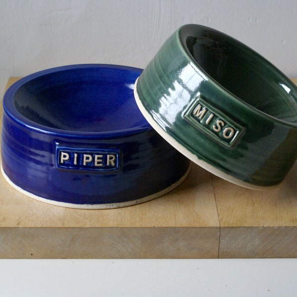 Large sized feeding bowl for your pet personalised with their name