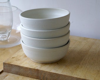 Six large studio pottery salad bowls glazed in your choice of colour