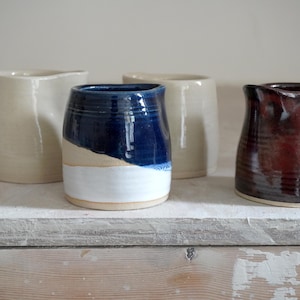 Hand Thrown Stoneware Mini Milk Jug: Cafe Style Pottery in a range of colours