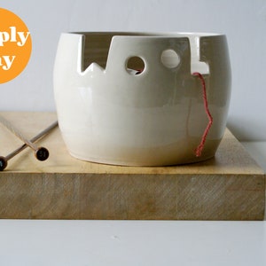 Ceramic pottery Wool yarn bowl for knitting personalised in your choice of colour Simply clay