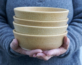 Six small tableware salad bowls glazed in your choice of colour