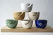 Choose your colour - Stoneware pottery yarn bowl with little star hook 