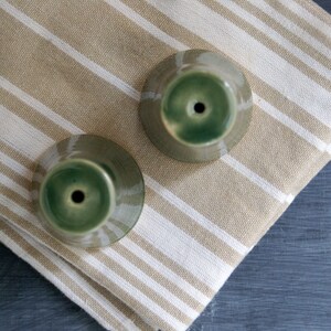 Set of two simple ceramic conical bathroom light pulls customised in your choice of colour image 5