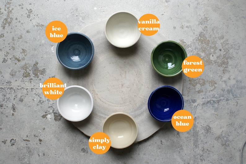 The current chart of glaze colours
