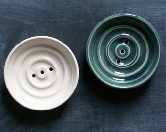 Ceramic circles small soap dish for your bathroom