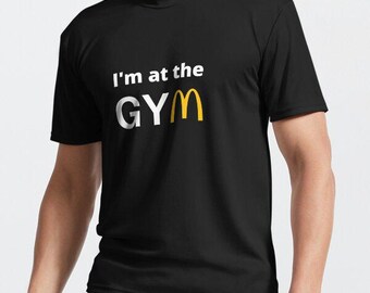 i'm at the gym t shirt funny meme birthday gift novelty occasion joke humour cartoon tee top t-shirt