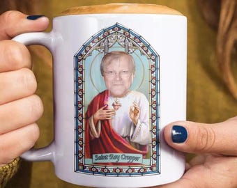 saint roy cropper personalised homage gift Jesus holy Birthday politics Mug gift Funny Office Mug Gift For Colleagues christmas