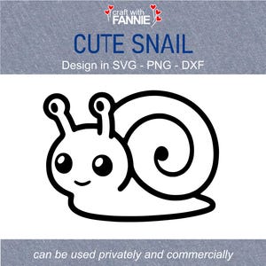Süße Schnecke Plotterdatei - SVG, PNG, DXF - für Laser und Plotter - kommerziell verwendbar!