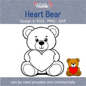File plotter orsacchiotto - SVG, PNG, DXF - per laser e plotter - utilizzabile commercialmente! San Valentino, tesoro
