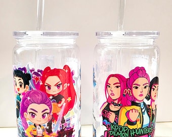 KPop Demon Hunters 16oz Tumbler: Huntrix or Saja