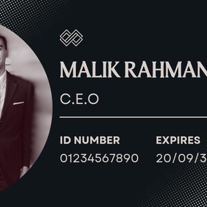 Design exclusivo para cartão de CEO empresarial