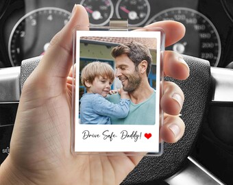 Custom Dad Photo Car Visor Clip,Drive Safe Daddy,Father Gift Drive Safe Sun Visor Clip,Fathers Day Gift For Dad,Dad Car Accessories