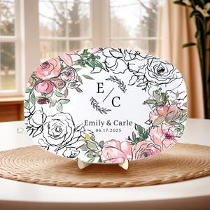 Personalized Wedding Anniversary Platter,Custom Wedding Platter,Anniversary Keepsake,Wedding Platter Gift,Engagement Gift,Wedding Gift