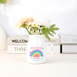 Personalised Teacher Gift,Teacher Appreciation Gift,Teacher Vase,Ceramic Vase,End of Year Gift,Thank You Teacher Gift,Teacher Gift