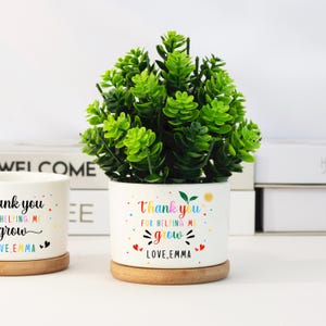 Personalised Teacher Gift,Teacher Appreciation Gift,Ceramic Vase,Teacher Vase,Thank You Teacher,Teaching Assistant,End of Term Gift