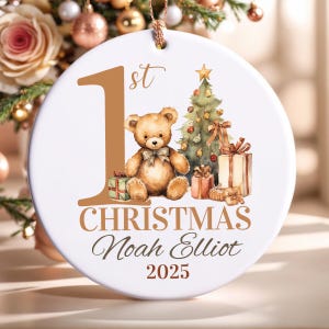 Baby&#39;s First Christmas Ornament,Custom Baby Ornament 2025,Personalized First Christmas Ornament,Baby Shower Gift,New Baby Gift