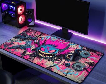 Arcane Jinx Graffiti Gaming Mousepad: Neon Desk Mat