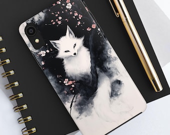 Kitsune Phone Case: Japanese Fox Spirit Art, Yokai Folklore Design