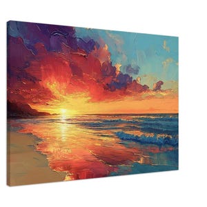 Sunset Print, Canvas Art, Ocean Wall Art, Wall Art Prints, Beach Wall Decor, Wall Decor Living Room, Abstract Art, Large Wall Art, Gift