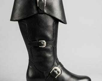 Custom Pirate Boots | Cosplay Buccaneer Boots | Renaissance Fair | Bespoke Tall Boots