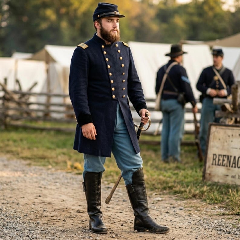 Custom Civil War Cavalry Boots | Handmade 1860s Leather Reenactment Boots for Men — Union, Confederate, Dragoon & Living History