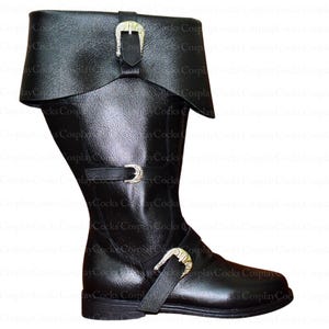 Customize Pirate Boots, Handmade Caribbean Buccaneer Boots, Caribbean Cosplay Costume Boots, Renaissance Faire Costume Boot, Knee High Boots
