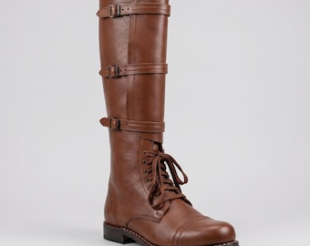 Custom Handmade Leather Cavalry Boots | Military Riding Equestrian Footwear