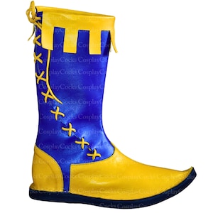 Customize Viking Boots, Men&#39;s Lace Up Boots, Handmade Leather Boots, Medieval Boots, Pirate Boots, unisex Boots, Knee High Boots