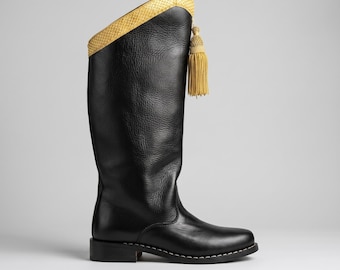 Custom Made Hessian Boots – Medieval Fantasy Footwear – Renaissance Fair Boots