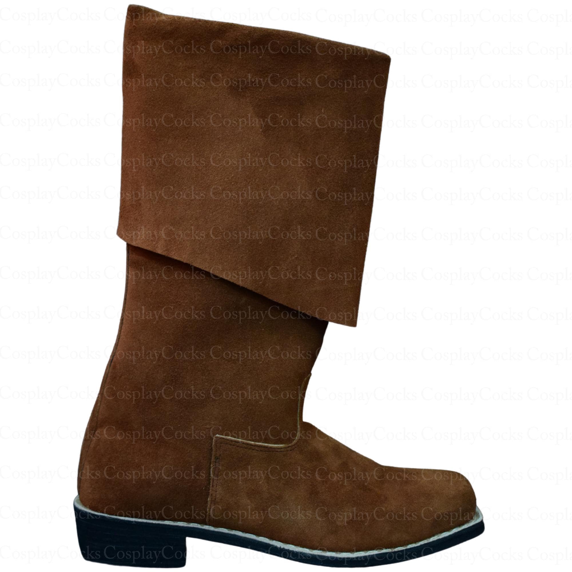 Customize Captain Jack Sparrow Suede Boots: Pirate Cosplay, Renaissance Fair