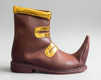 Handmade Pirate Clown Cosplay Boots | Anime Inspired Leather Boots | Custom Cosplay Footwear | LARP Boots | Halloween Costume Boots