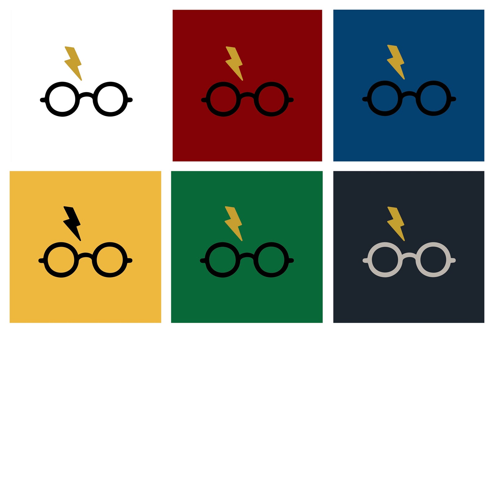 Harry Potter Glasses Wall Art // Art Print // home decor // Etsy