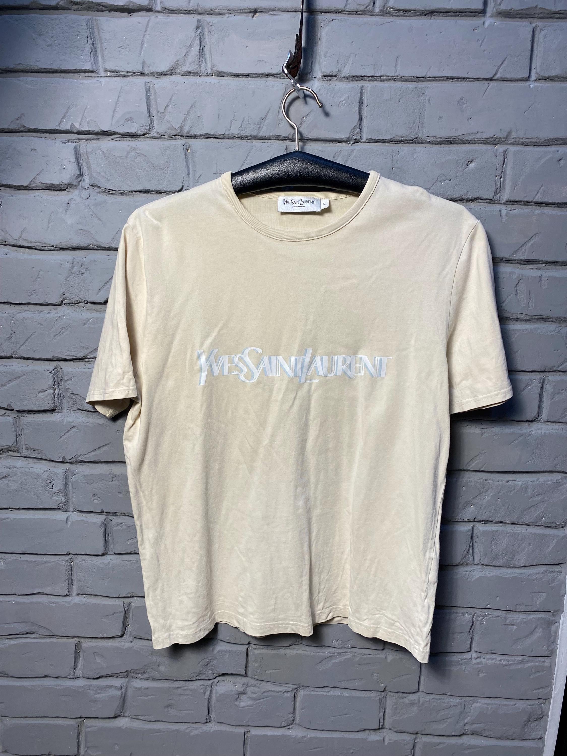Yves Saint Laurent★オシャレなビッグロゴヴィンテージTシャツM Vintage Ysl T Shirt - Etsy