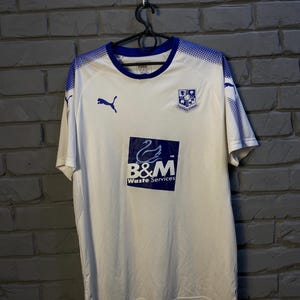 Tranmere Rovers FC 2017 2018 home Sz L Puma soccer shirt jersey football kit tee