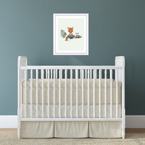 Woodland Nursery Art Print Get Lost in a Book Fox Reads A image 6