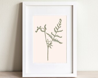 Fern Illustration, Botanical Woodland Art Print, Forest Fern No. 3, Fern Art Print