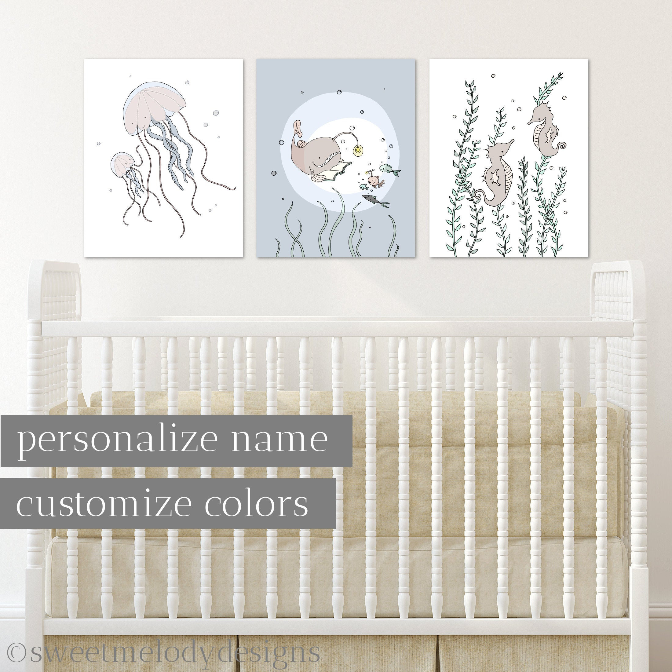 under the sea nursery art