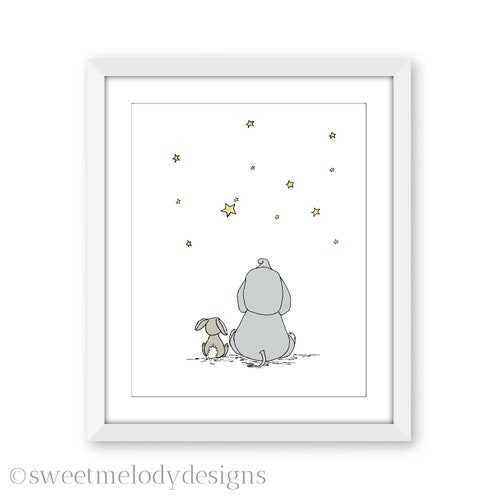Safari Nursery Decor Star Nursery Prints Elephant and Etsy