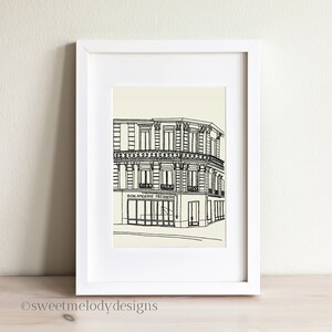 Paris Architecture Bakery Art Print - Parisian Patisserie - Paris Travel Wall Decor