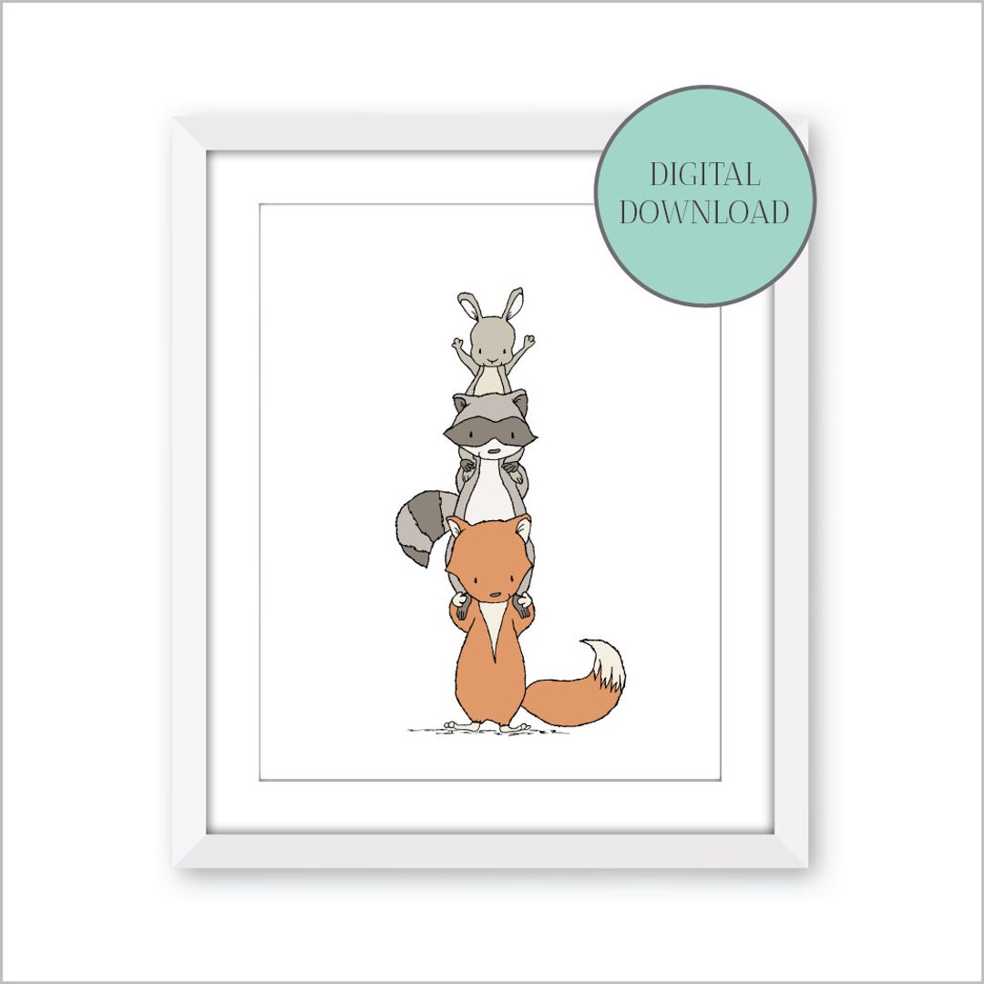 Printable Nursery Art - Woodland Nursery Decor - Digital Download ...