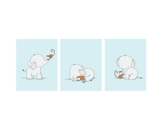 elephant nursery art