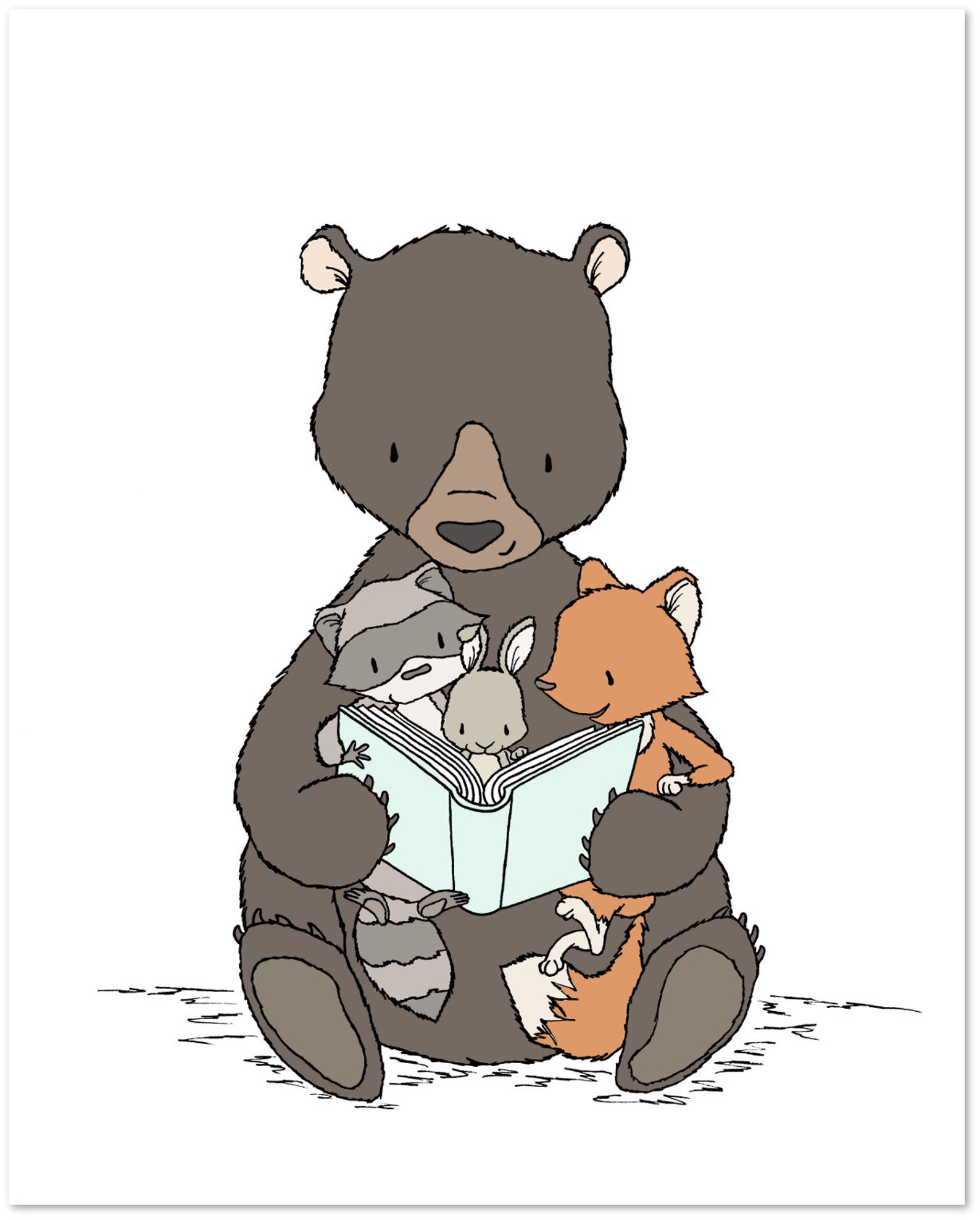 Printable Nursery Art Woodland Nursery Decor Digital - Etsy