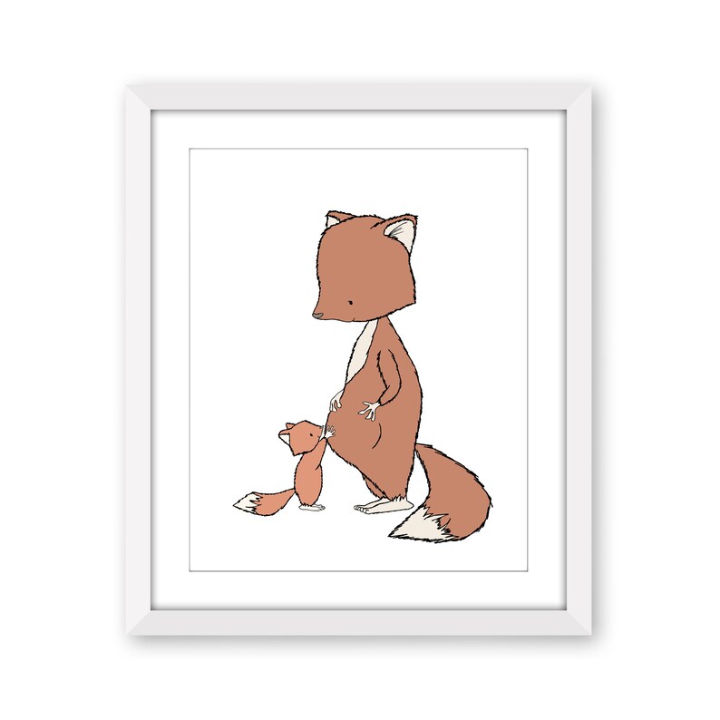 Fox Nursery Art Fox Expecting Second Child Woodland Family Etsy Fox Nursery Art Fox Expecting Second Child Woodland Family Etsy