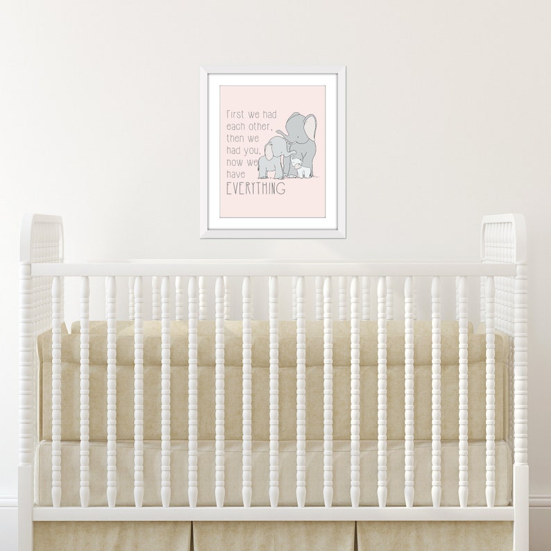 Printable Nursery Art Elephant Nursery Decor Digital | Etsy