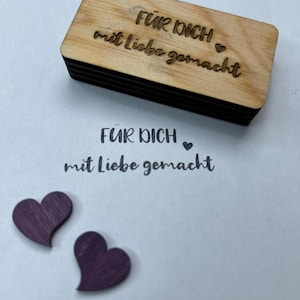 Für dich mit Liebe gemacht - Holzstempel für DIY & Geschenke