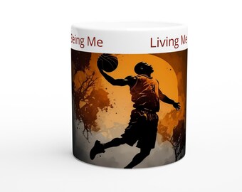 Basketball-Weiße 11oz Keramik-Tasse